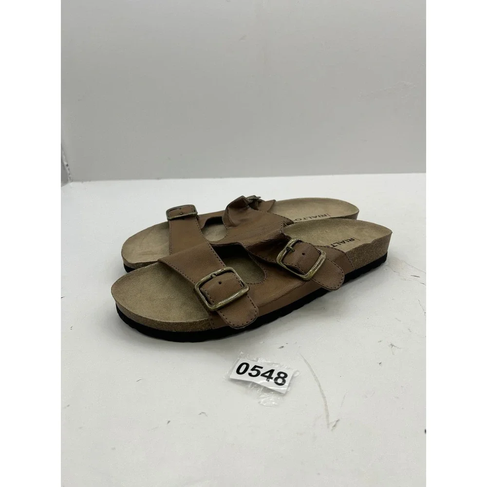 Rialto Granjola Double Strap‎ Slide Sandals Mens 9 Brown